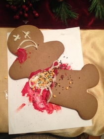 while making gingerbread men with my girlfriend mine broke I worked with what I had