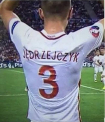 While watching the Euro championchip suddenly this guy appears with my wifi password on his shirt