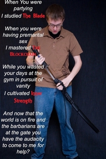 While you were partying I studied the Blade