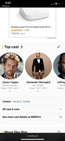 Who chooses the actor photos for IMDB