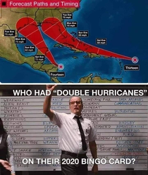 Who had Double Hurricanes on their  card