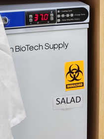 Who keeps their salad with biohazards