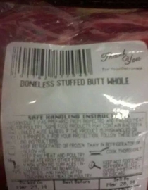 Whoever put the label on this package of meat knew exactly what they were doing