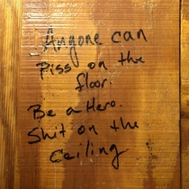 Whoever wrote this in the pub is a legend