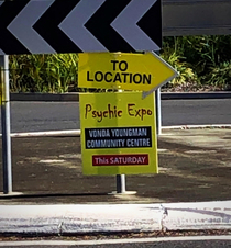 Why do the psychics need directions to their expo Shouldnt they just know where it is