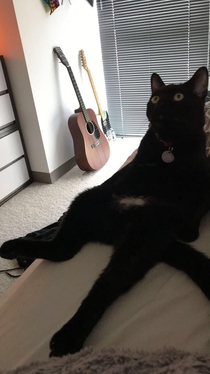 why does he sit like this