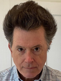 Why does Stephen Colbert look like hes in Dragon Ball Z