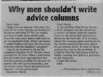 Why guys shouldnt write advice columns