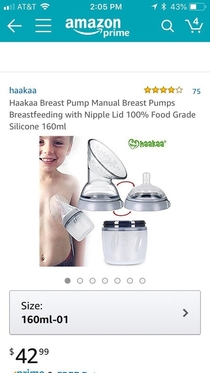 Why is the breast pump on a child