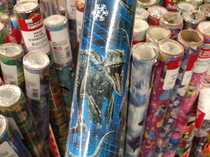 Wife asked me to pick up a roll of Hannukah wrapping paper The criteria I was given was it should be blue and white Mission accomplished