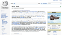 Wikipedia on the Word Bank