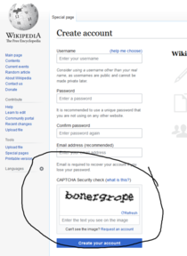 Wikipedias weird CAPTCHA