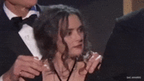 Winona Ryders face is a roller coaster at SAG Awards