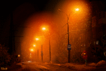 Winter night pixelart
