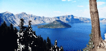 Winter taking over Crater Lake Oregon