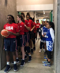 Womans USA basketball team vs EL Salvador