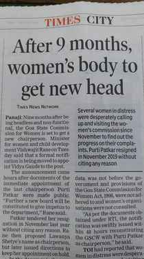 Womens body gets a new  uhm Head