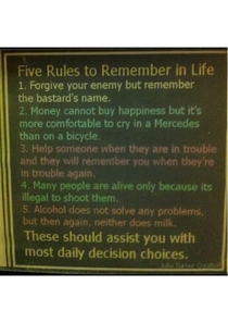 Words to live by