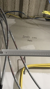 Work in Construction found this above a ceiling