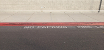 Work repainted the NO PARKING street text a few months ago and I only just now noticed theres a typo