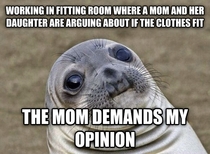 Working in retail can be awkward