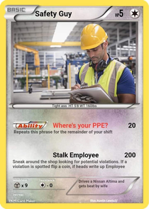 Workplace Safety Trading cards