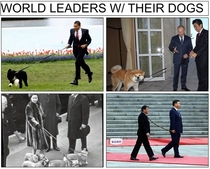 World leaders with their dogs