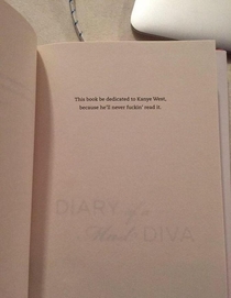 Worlds greatest book dedication