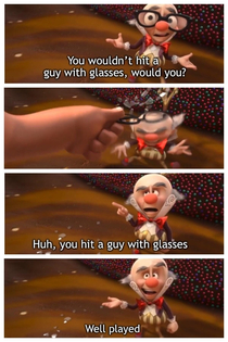 Wreck-it-Ralph was great I randomly remembered this moment but forgot the movie so had to look up where I knew the joke