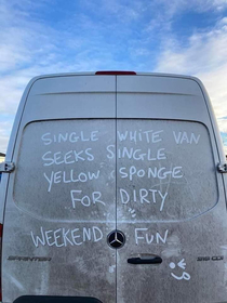 Writing on this dirty van