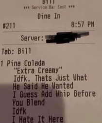 Yall be clear about what you ask to a server the next time