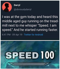 Yes I am speed