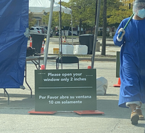 You can open your window twice as wide at the COVID drive-thru test site if you speak Spanish