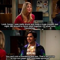 You cant ruin friendship with sex