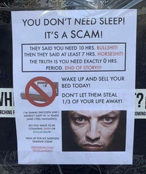 You dont need sleep Its a scam