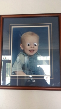 You ever just put googly eyes on your friends baby pictures