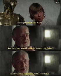 You fought in clone wars sick burn