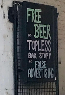 You had me at free beer