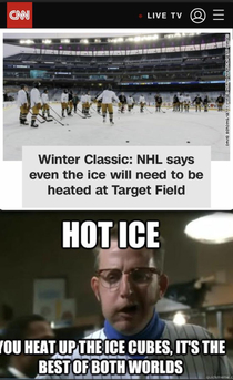 You heat up the ice