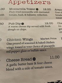 You know inflation is out of control when chicken wings are market price