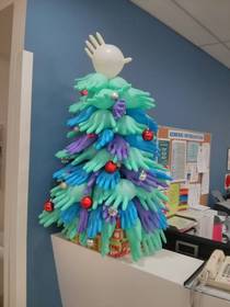 You know you work in a hospital when the christmas decorations look like this