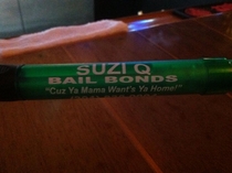 You know youre in the ghetto when your restaurant pens say this