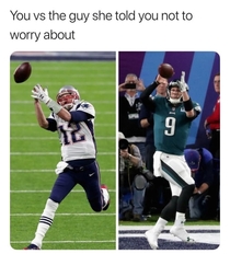 You vs the guy she told you not to worry about