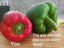 You vs the guy she told you not to worry about veggie edition