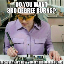 You want rd degree burns