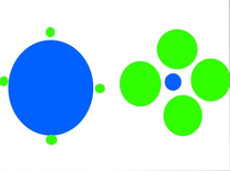 Your brain is making you think these blue circles are different sizes thats because they actually are