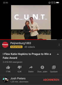 YouTuber flew infamous racist celeb Katie Hopkins to Prague for a fake freedom of speech award