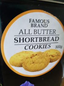 Yummy cannot wait to open my tin of Famous Brand cookies